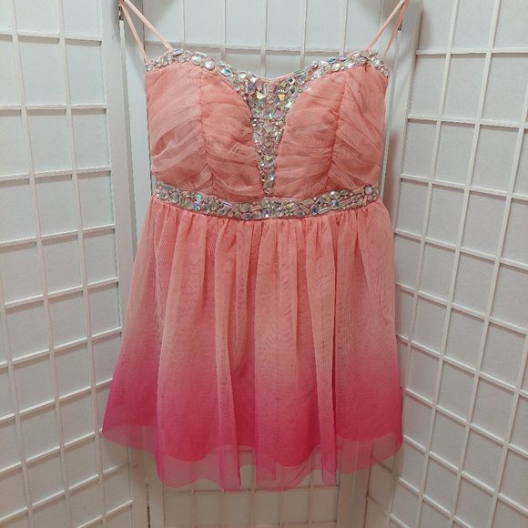 As U Wish Ombre Sequined Grad Dress - Picture 1 of 6
